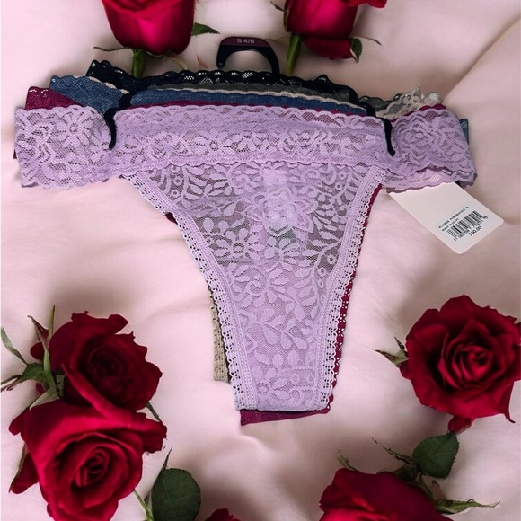 Nearly Nude Other - NWT 6 pairs Nearly Nude New Lace Women's thong Intimates in six colors